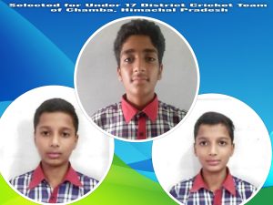 क्रिकेट टीम के लिए चयनित