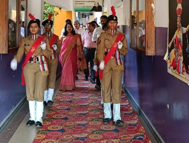 Guard of honor to Assistant commissioner Hema k