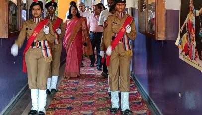 Guard of honor to Assistant commissioner Hema k