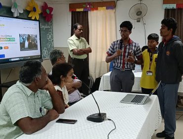 STUDENTS DISCUSSING ABOUT THEIR PROJECT