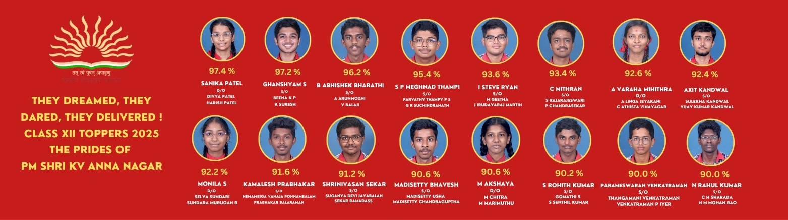 Class XII Toppers 2025