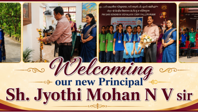 Welcoming Jyothi Mohan Sir