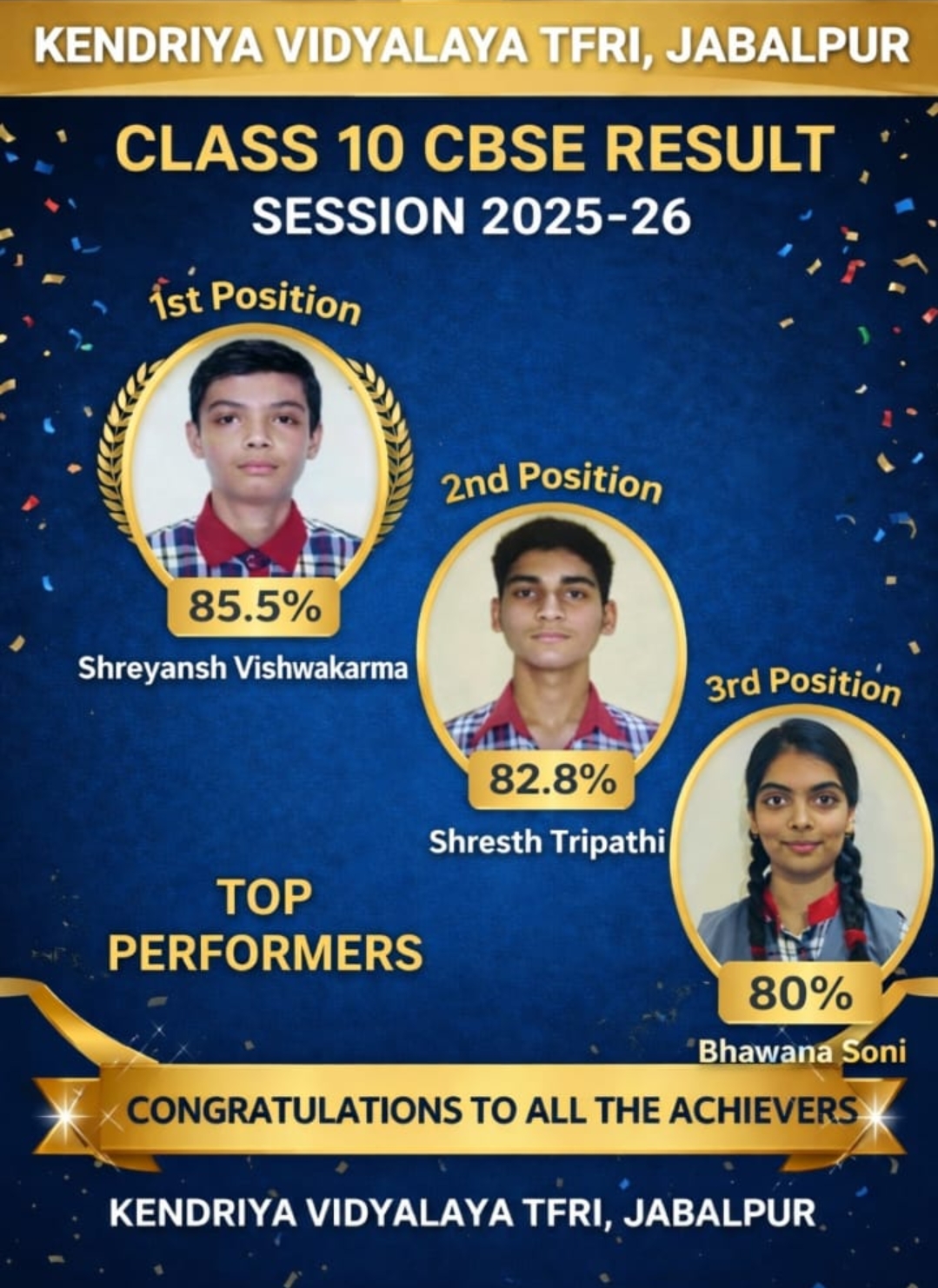 Vidyalaya Toppers 2025-26