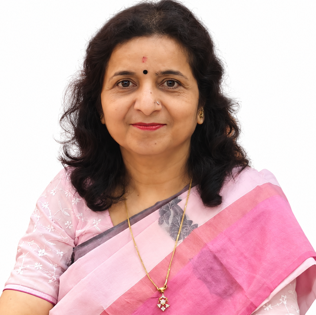 Elegant Indian Woman in Pink Saree