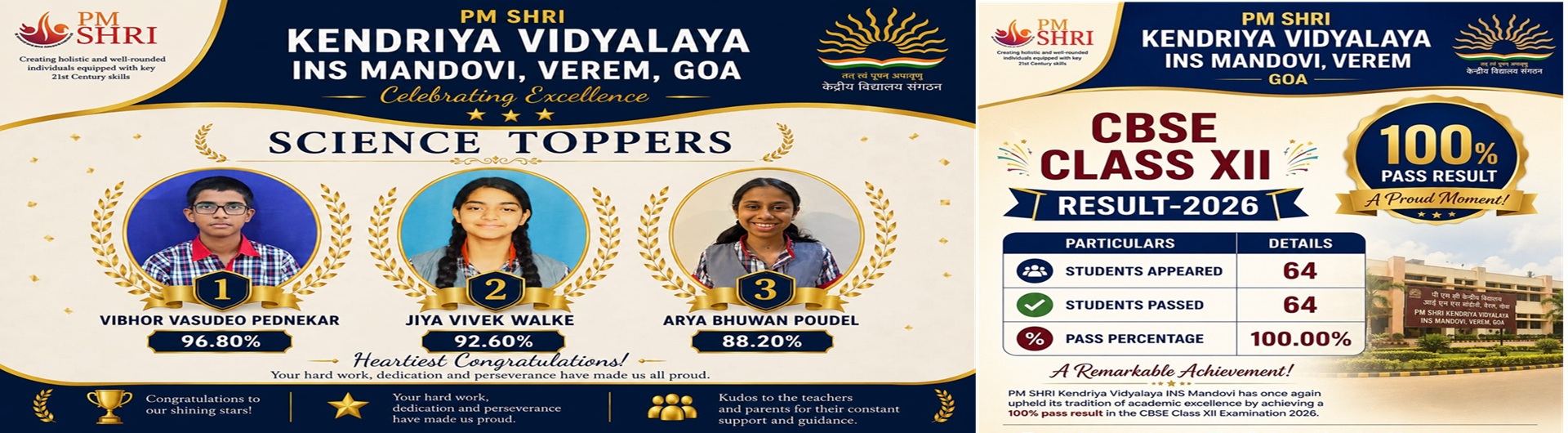 Science Topper - Class XII 2025-26 Result