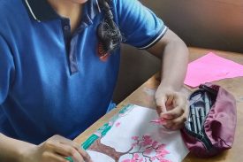 Paper collage craft activity