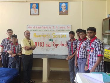 Awareness session on AIDS and Eye check up
