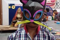 Mask making by student