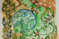 Drawing made by student on Environment day