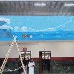 Painting Work on the School Building Walls Is Underway