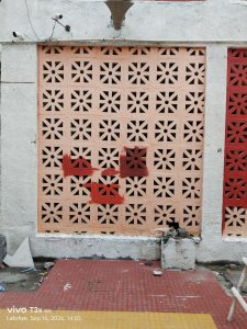 Painting Work on the School Building Walls Is Underway