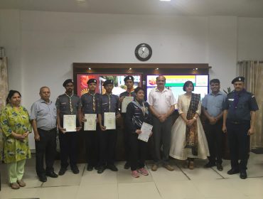Image Showing: DC Sir with our scout and guide staff and Students