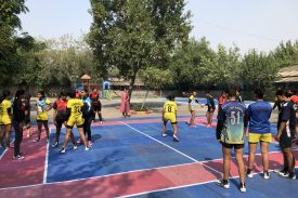 Girls playing kabaddi