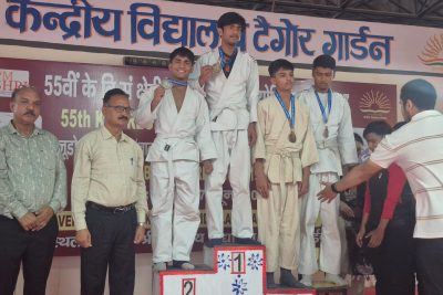 Suraj from 11 class got silver in judo