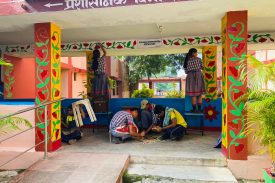 decoration of school walls by students