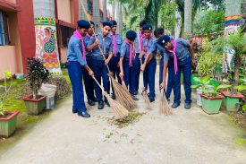 photo of by scout and guide in swachhta pakhwada