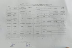 date sheet