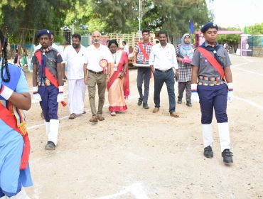 Welcoming the Chief Guest