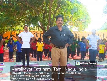 Yoga by students and teachers
