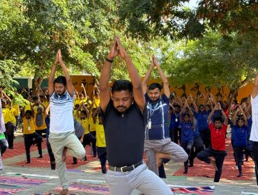 Yoga by students and teachers