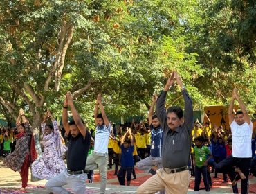 Yoga by students and teachers