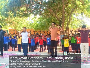 Yoga by students and teachers