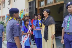 SCOUT AND GUIDE DAY SCARF CEREMONY