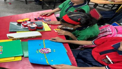 Rakhi making activity