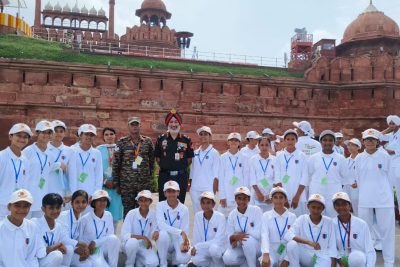 Our 25 girl cadets attended IDC camp for 15 days and attended flag hoisting at Red Fort on 15 August 2024