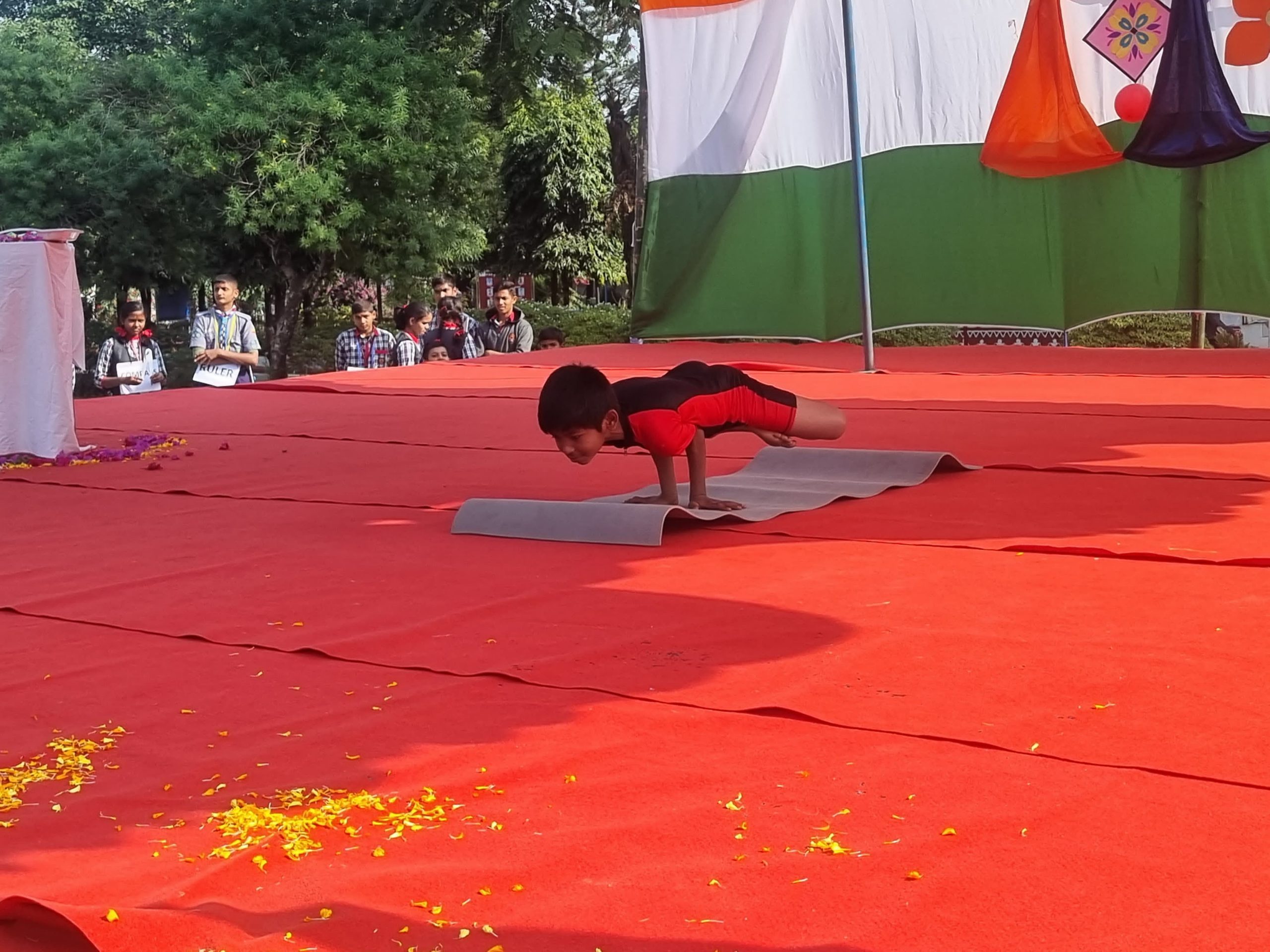 Perfoming Yoga