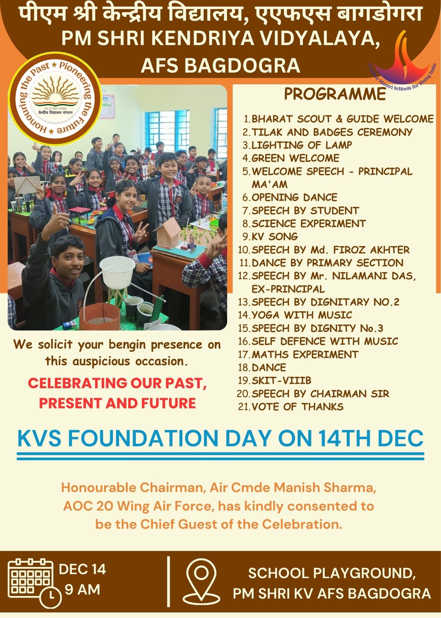 62th-KV Foundation Day-Schedule