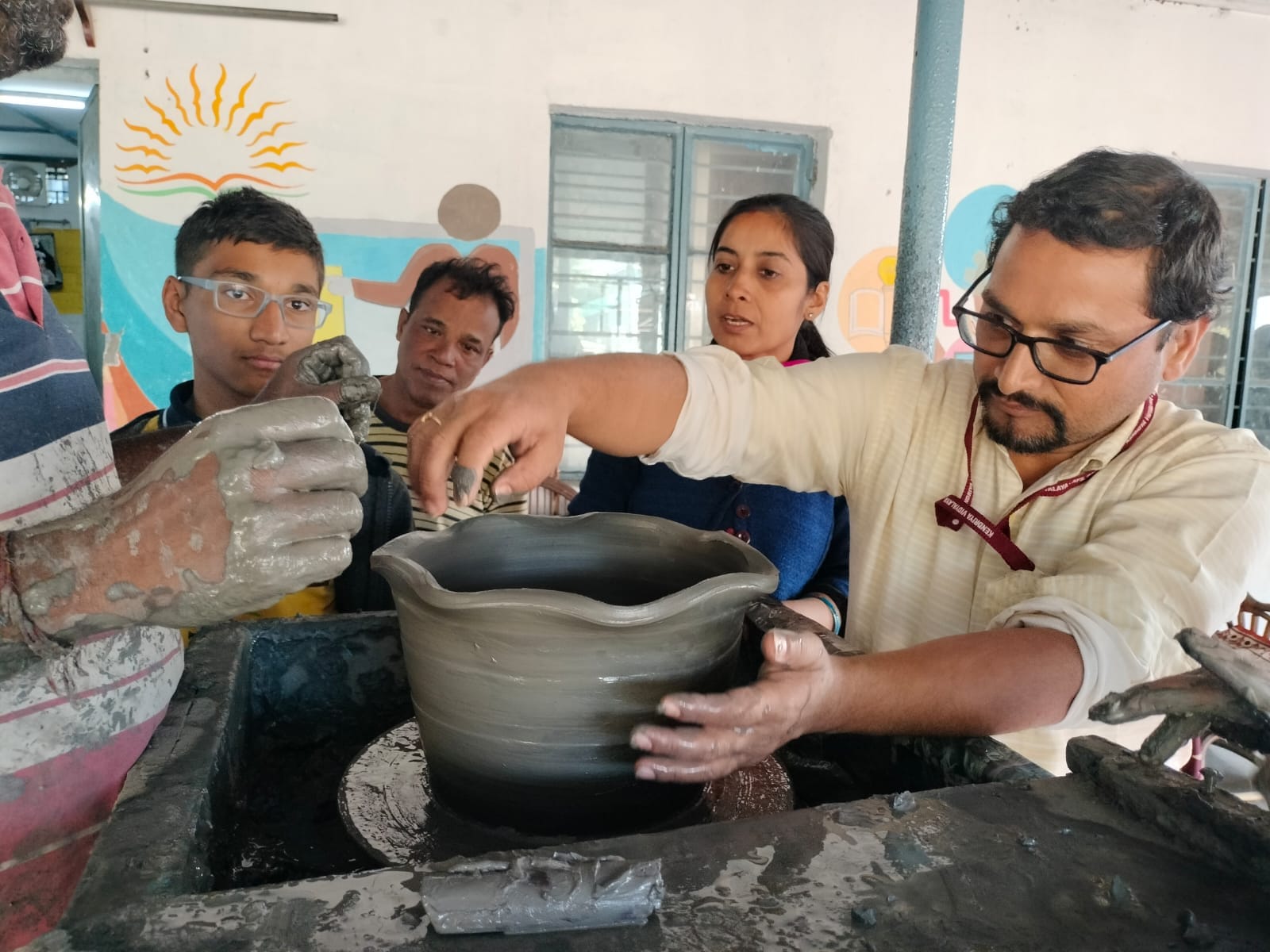 POTTERY MAKING BY TEACHER