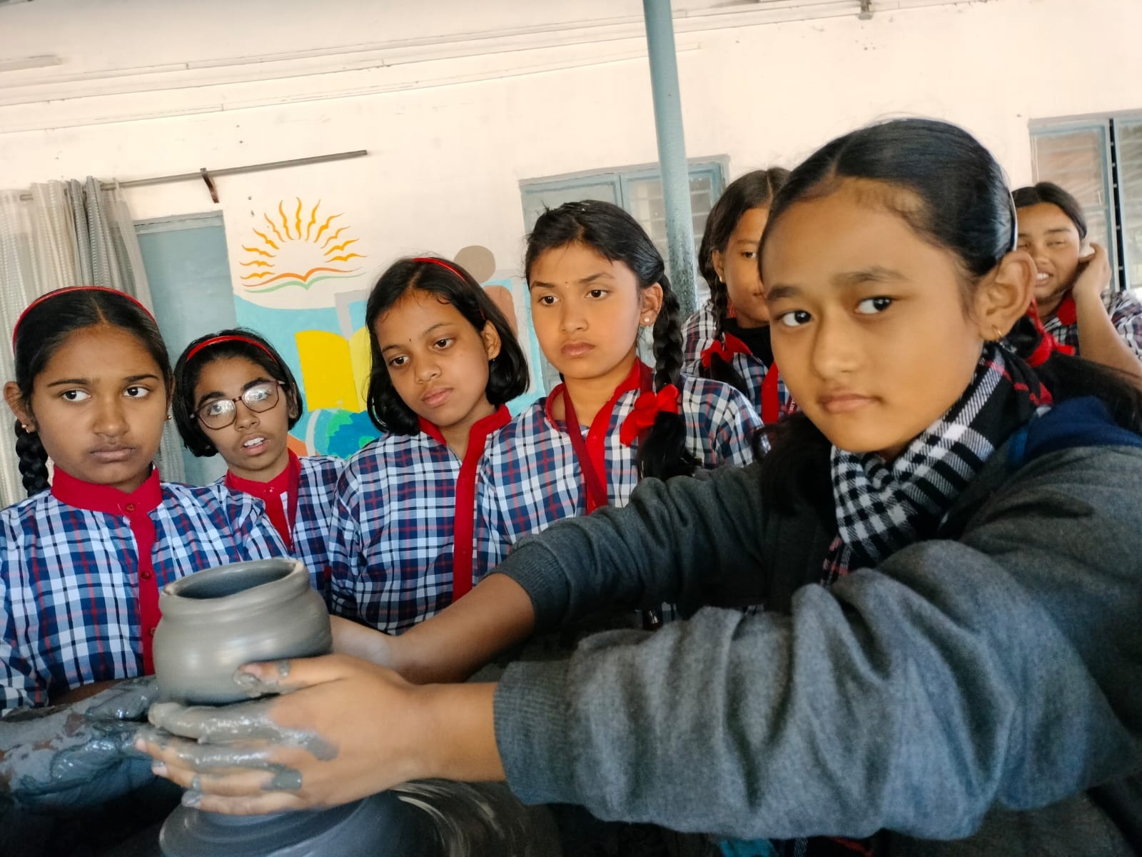 HANDS-ON LEARNING OF POTTERY MAKING BY STUDENTS