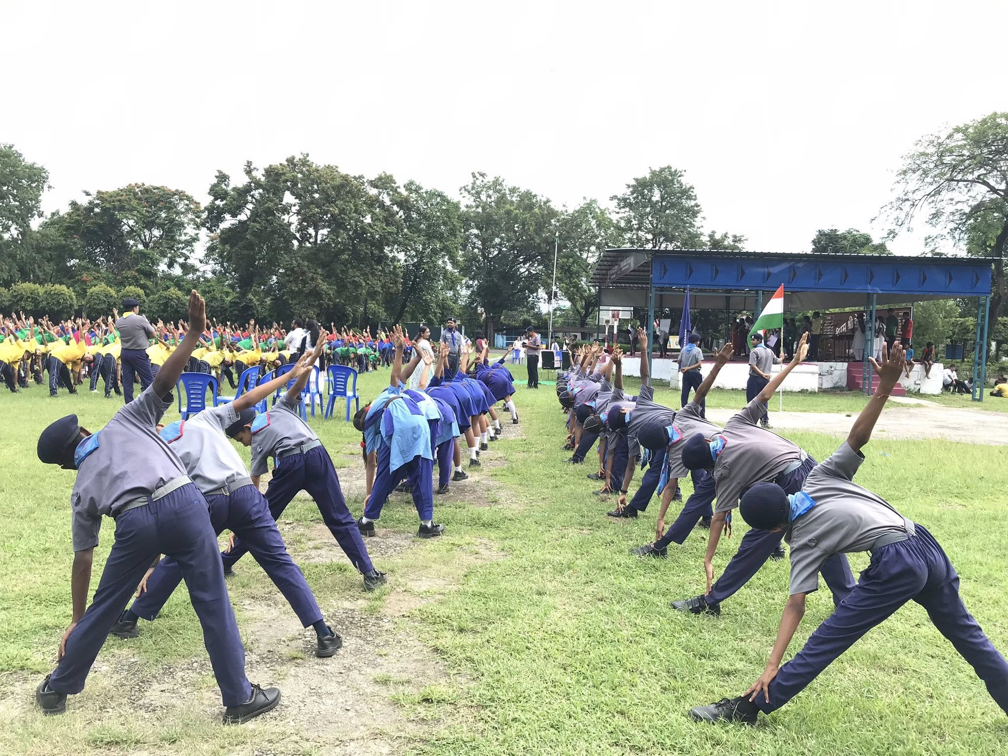 PRACTICING YOGA BY OUR STUDENTS