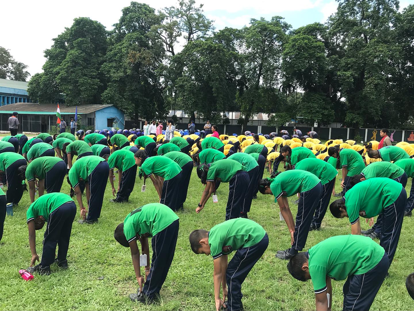 PRACTICING YOGA BY OUR STUDENTS