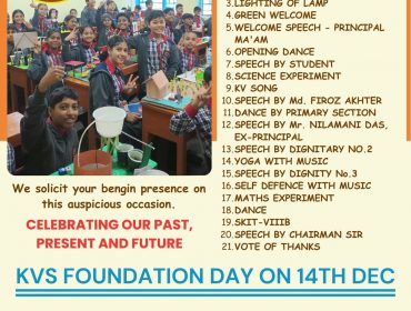 62th-KV Foundation Day-Schedule