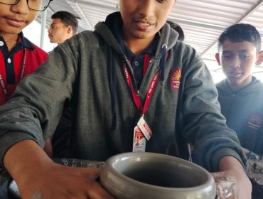 POTTERY MAKING BY STUDENT