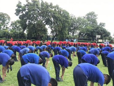 PRACTICING YOGA BY OUR STUDENTS