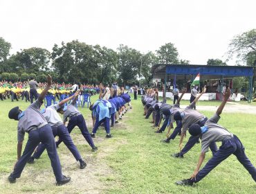 PRACTICING YOGA BY OUR STUDENTS