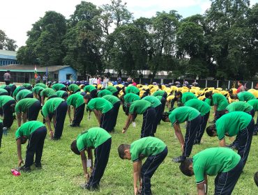 PRACTICING YOGA BY OUR STUDENTS