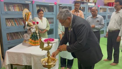LIGHTING OF LAMP BY CHAIRMAN SIR