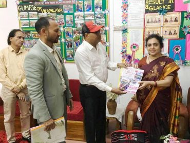Magazine released by Honourable Commissioner Smt. Nidhi Pandey@PM SHRI KV AFS LAITKOR PEAK
