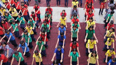 Yoga in morning Assembly