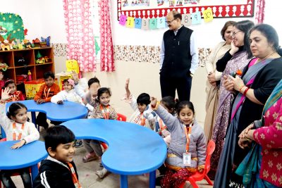 Commissioner Madam with Balvatika Students