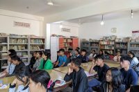 STUDENTS IN LIBRARY