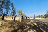 STUDENTS PLAYING IN CAMPUS