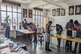 Use of Microscope in Biology Lab