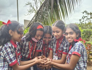 students with plant