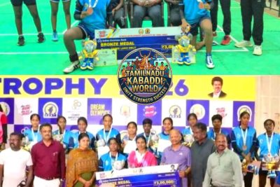 Yuvashree won Bronze in CM Trophy Kabaddi