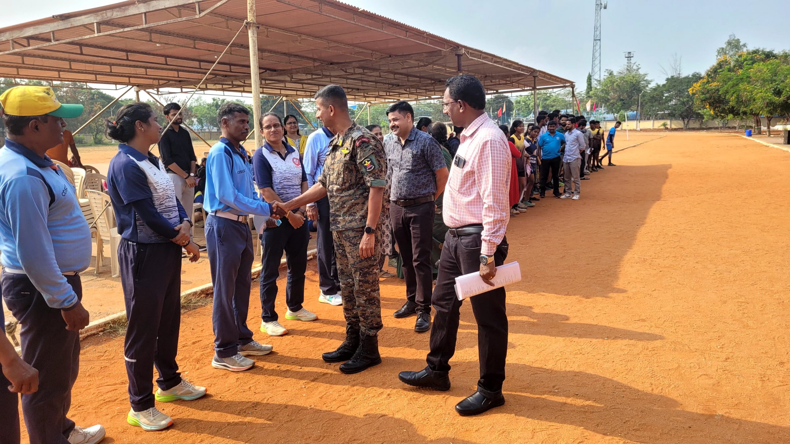 chief guest visiting the escorts and coaches